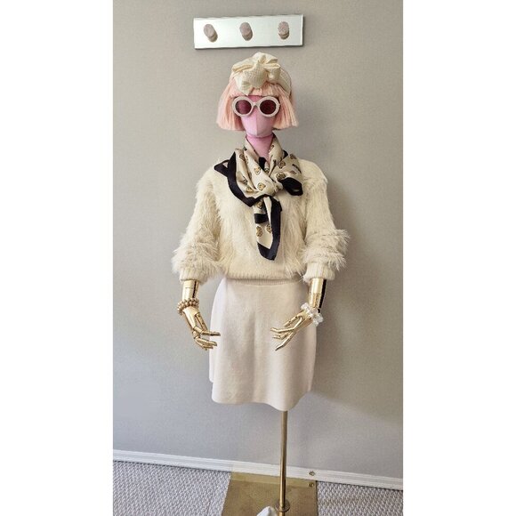 NWT Rachel Zoe beige cream short skirt, L - Picture 2 of 7